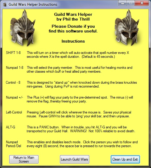 Guild Wars Helper Instuctions